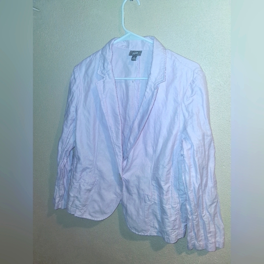 J. Jill Cotton Blend Lightwright Light Purple Blazer LP